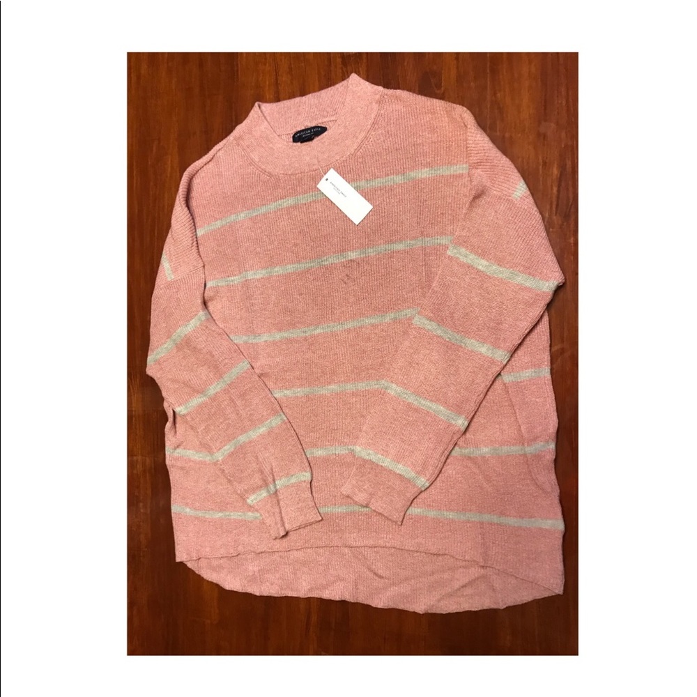 Pink and grey/ silver sweater